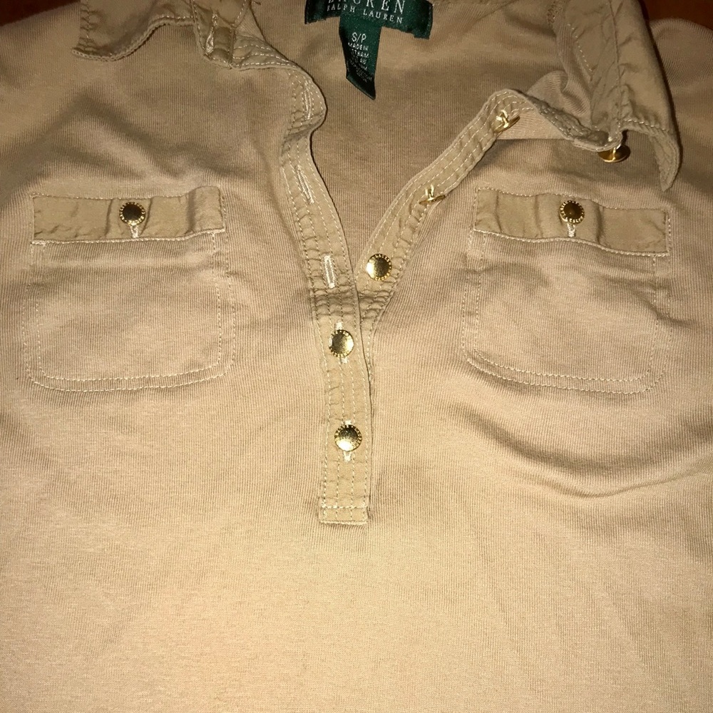 🌼RL🌼LAUREN🌼3/4 sleeve henley polo🌼SMALL - Picture 4 of 4